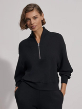 Davidson Half Zip Sweatshirt Black