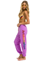 Aviator Nation Logo Sweatpant Neon Purple