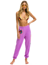 Aviator Nation Logo Sweatpant Neon Purple