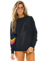 Bolt Stitch Neon Crew Neck Sweatshirt
