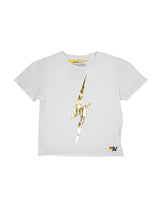 Gold Bolt Tee White