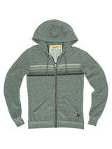 Grey Stripe Hoodie Heather Grey