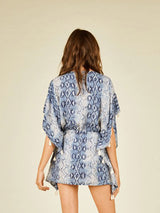Blue Snakeskin Coverup