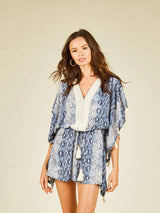Blue Snakeskin Coverup