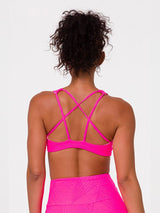 Neon Pink Selenite Mudra Bra