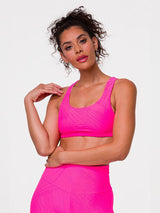Neon Pink Selenite Mudra Bra