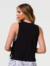 Tempo Crop Tank Black