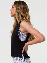 Tempo Crop Tank Black