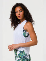 Tempo Crop Tank White