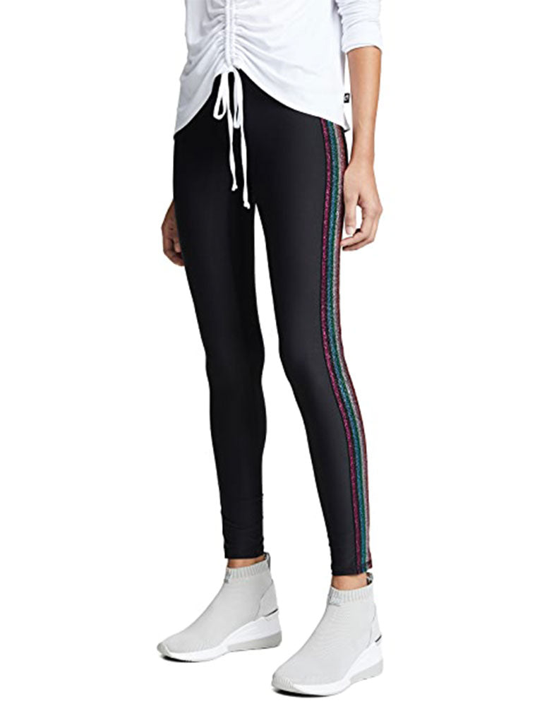 Workout Leggings Metallic Rainbow Leggings JiAmy Girls Shiny