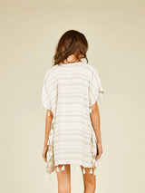 Warm White Pastel Weave Coverup
