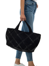 Bobbi Woven Tote Black
