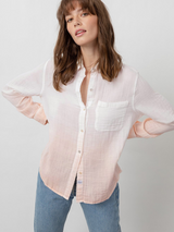 Ellis Shirt White Blush Dip Dye