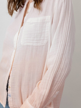 Ellis Shirt White Blush Dip Dye