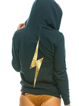 Charcoal Gold Bolt Hoodie