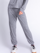 Grey Star Stitch Joggers