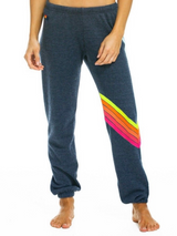 Heather Navy Neon Chevron Sweatpant