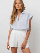 Leighton Cotton Gauze Short White