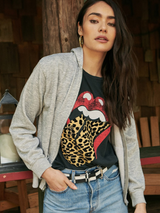 Rolling Stones Flocked Leopard Tongue Tour Tee