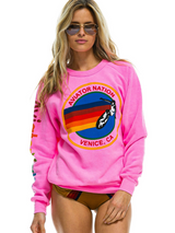 Logo Crew Sweatshirt Neon Pink