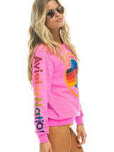 Logo Crew Sweatshirt Neon Pink