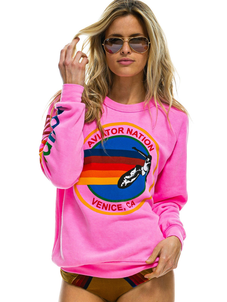 Logo Crew Sweatshirt Neon Pink