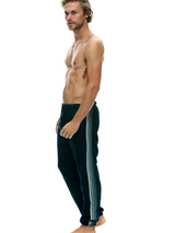 Mens Charcoal / Grey Stripe Sweatpants