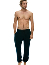 Mens Charcoal / Grey Stripe Sweatpants