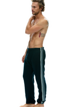 Mens Charcoal / Grey Stripe Sweatpants