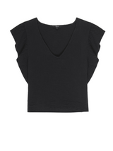 Miley Black Cotton Gauze Top