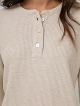 Perry Waffle Longsleeve Oatmeal