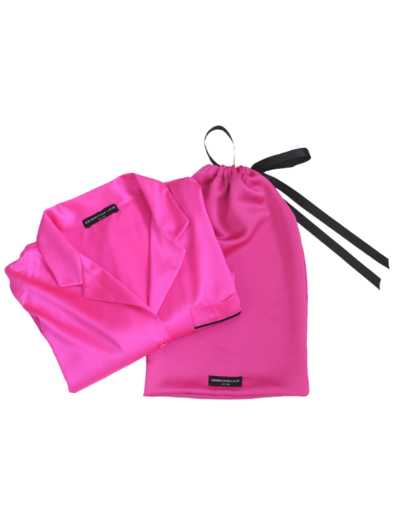 Nikki Pajama Set Hot Pink SWEAT CHIC