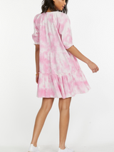 Pink Tie Dye Mini Dress