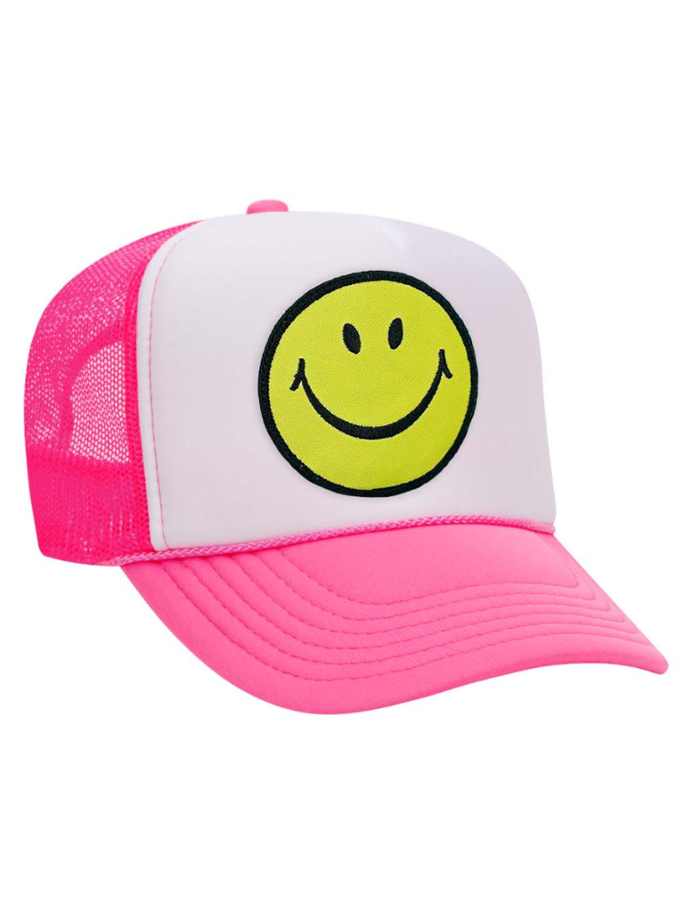 Smiley Trucker Hat Trucker Hat Summer Trucker Hat Pool Hats Smiley Face Hat  Beach Hat River Hat Gifts for Her 