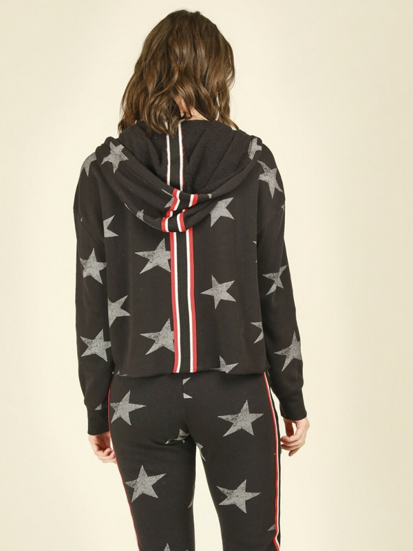 Star Hoodie with Stripe Back