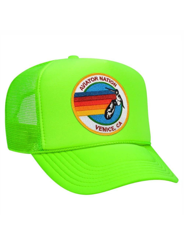 Logo Trucker Hat Neon Green