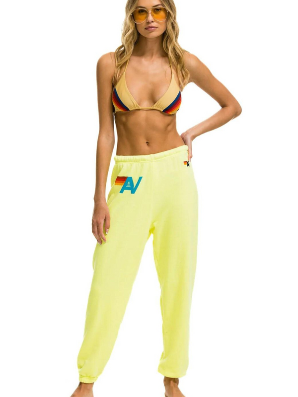 AV Logo Sweatpants Neon Yellow