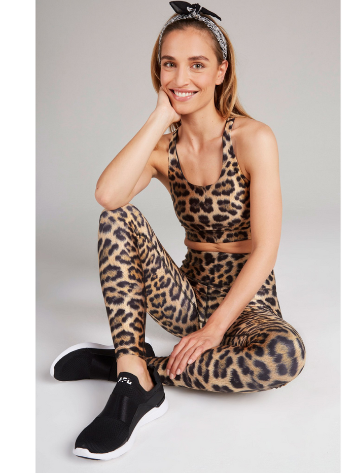 High rise leopard leggings best sale