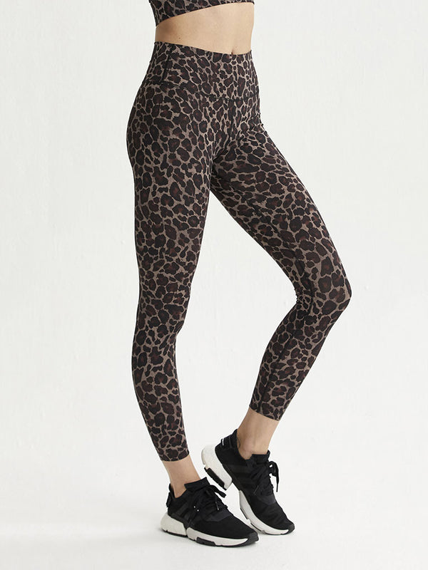 Leopard Pattern Elastic High Waisted Brushed Capri Leggings - Its All  Leggings