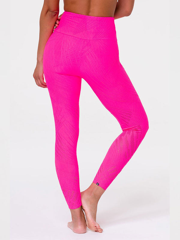 Onzie, Pants & Jumpsuits, Onzie High Waist Ribbed Pink Leggings Small  Medium S M