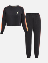 Black/Neon Stripe Sweatpants