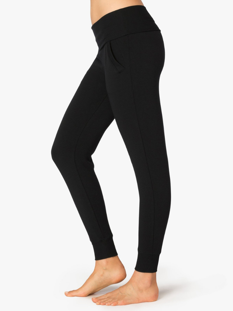 Beyond yoga cozy fleece top foldover sweatpant