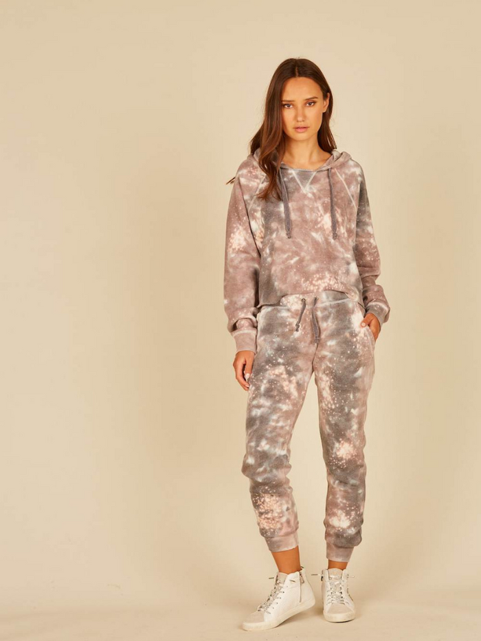 Galaxy crop top hoodie clearance