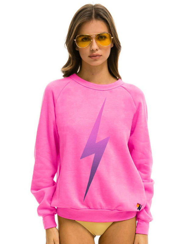 Bolt Fade Sweatshirt Neon Pink