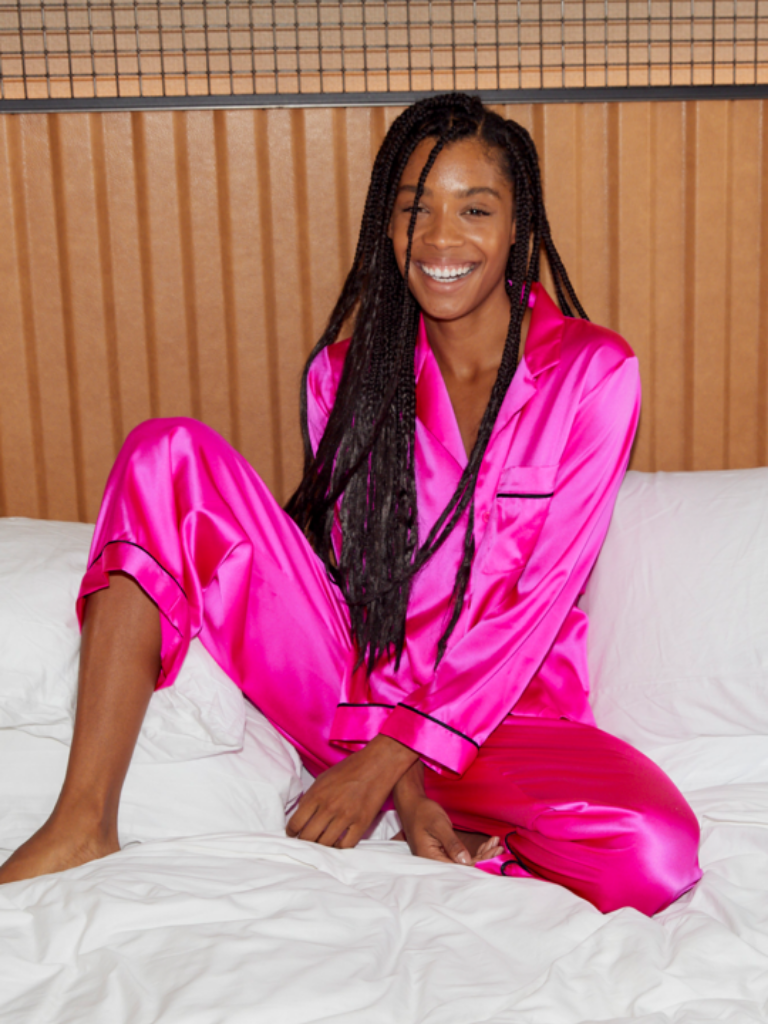 Nikki Pajama Set Hot Pink